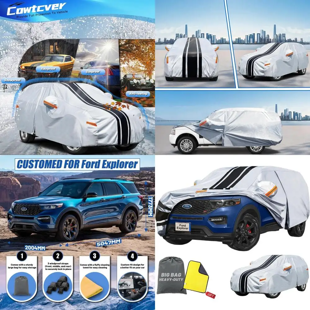 

Custom Tailored SUV Car Cover for Ford Explorer 2006-2025, All-Weather Protection, Waterproof, UV-Resistant