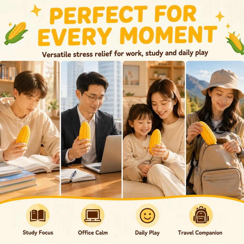 Crunchy Simulated Grilled Corn Squeeze Sound Effects Hand Relax Corn Squeeze Building Blocks Comfortable Slow Rebound Adults