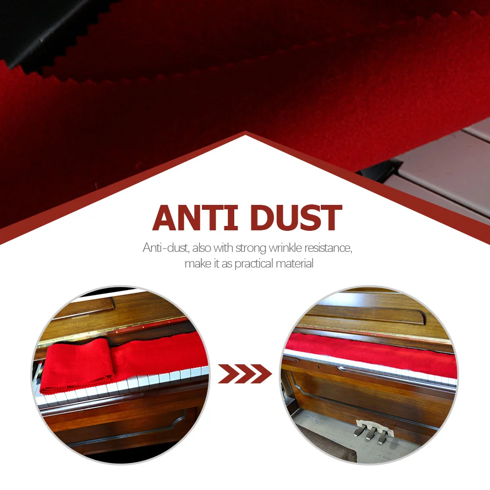 

1 set Piano Keyboard Cover For Electronic Keyboard Piano Accessories Durable Dustproof Foldable Protective Cloth Superfine Fiber