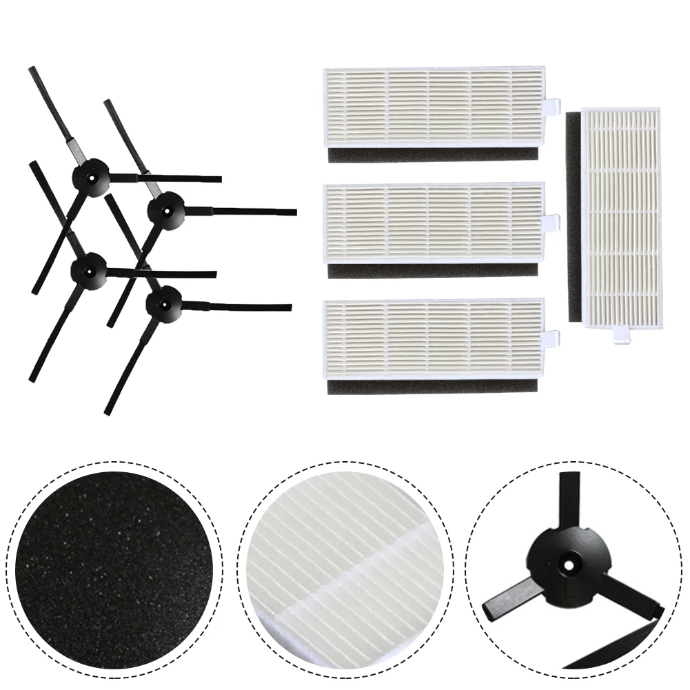8 sztuk/zestaw filtr odkurzacza + szczotka boczna do Danhui NR15 części do robota odkurzającego akcesoria