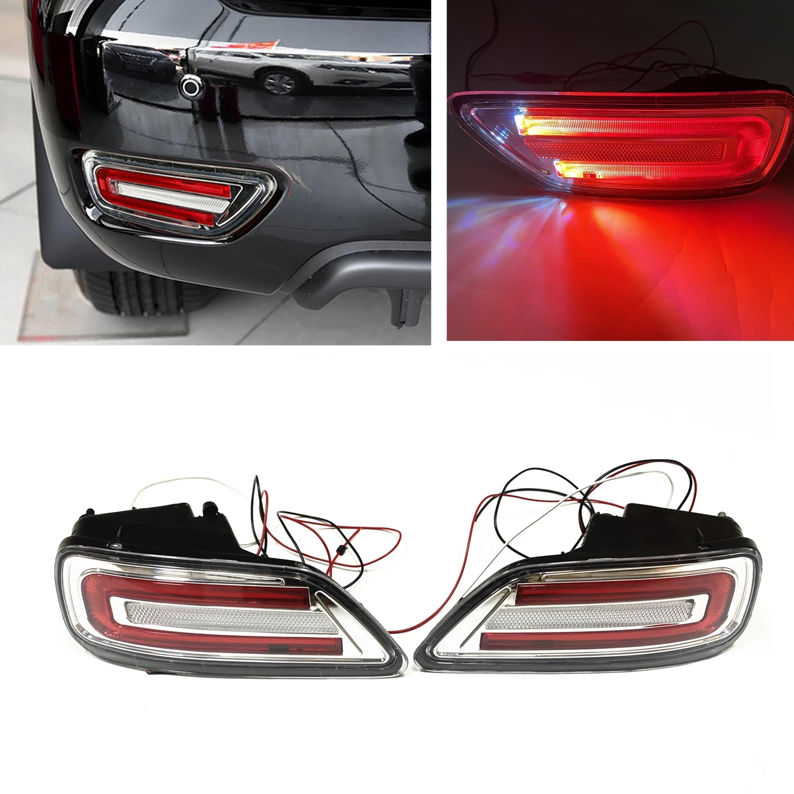 

For Nissan Patrol Y62 2010-2017 Car Rear Bumper Side Fog Light Tail Turn Signal Brake Indicator Taillight Foglamp Lamp Taillamp