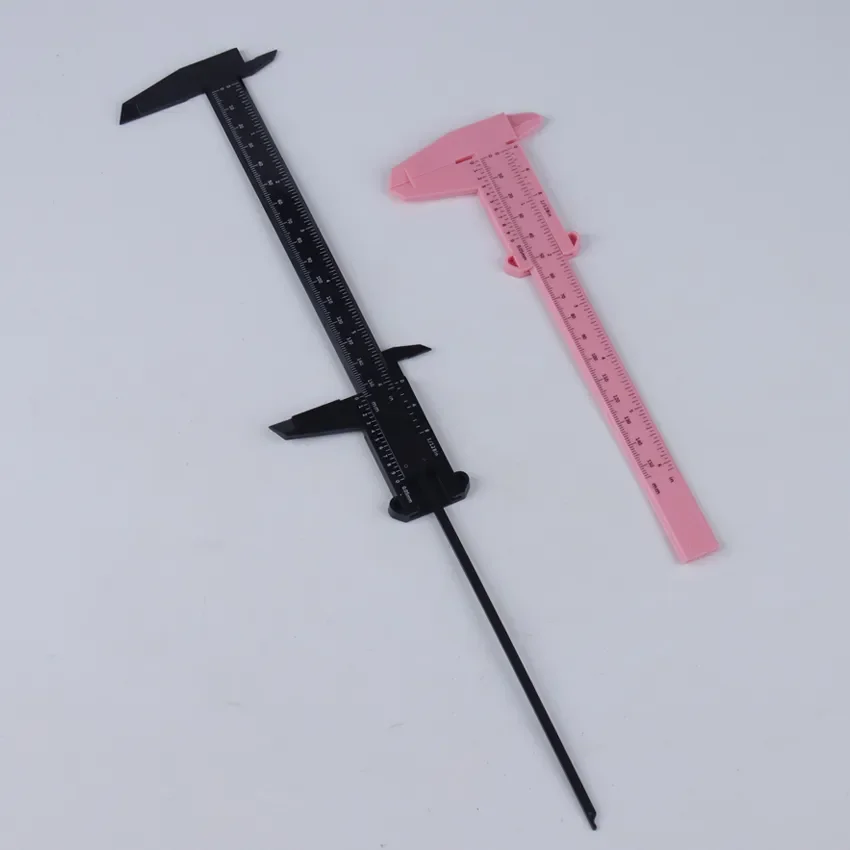 150mm Portable Plastic Eyebrow Measuring Vernier Caliper Tattoo Caliper Ruler Plastic Makeup Measurement Tools