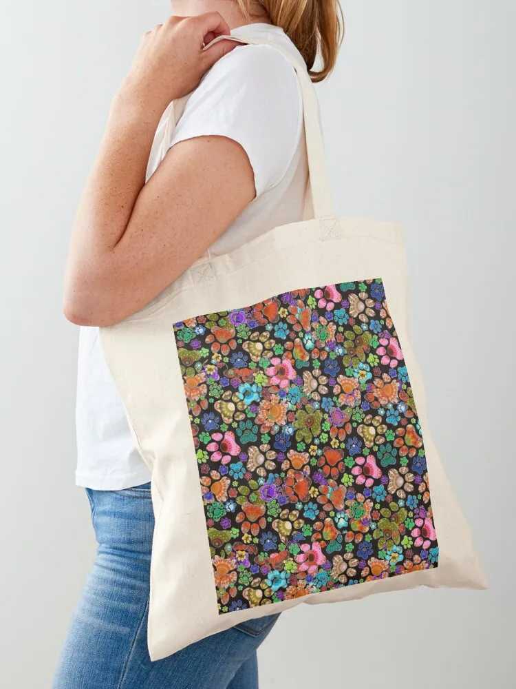 

Colorful Pretty Paws Pets Art Tote Bag ecological bags Shopping bags Lady bag