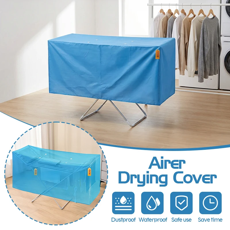 

Foldable Electric Heated Dryer Dust Cover Waterproof Clothes Drying Cover Energy-Saving Indoor Laundry Rack Protective Cover