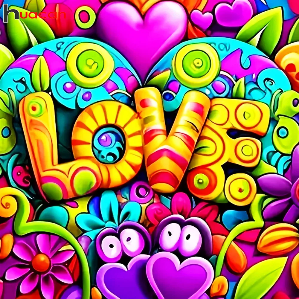 Huacan Neuheiten Diamant Malerei Liebe Herz voller 5d Diy Diamant Stickerei Cartoon Kit Home Decor Kunst Valentinstag Geschenk