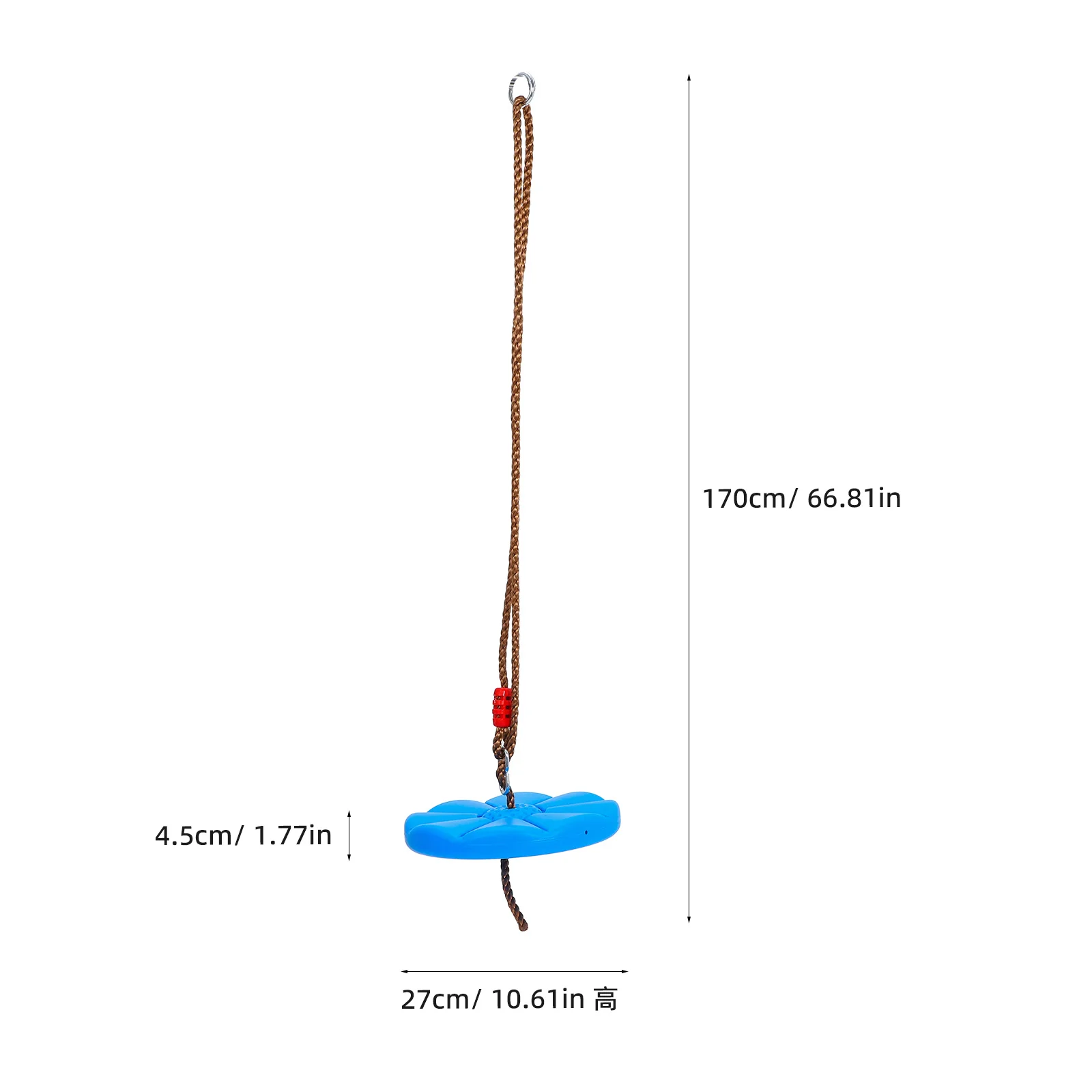 1 conjunto octogonal flor balanço assento de plástico pendurado balanço para crianças ao ar livre jardim jogar durável pe ferro quadro quintal playground
