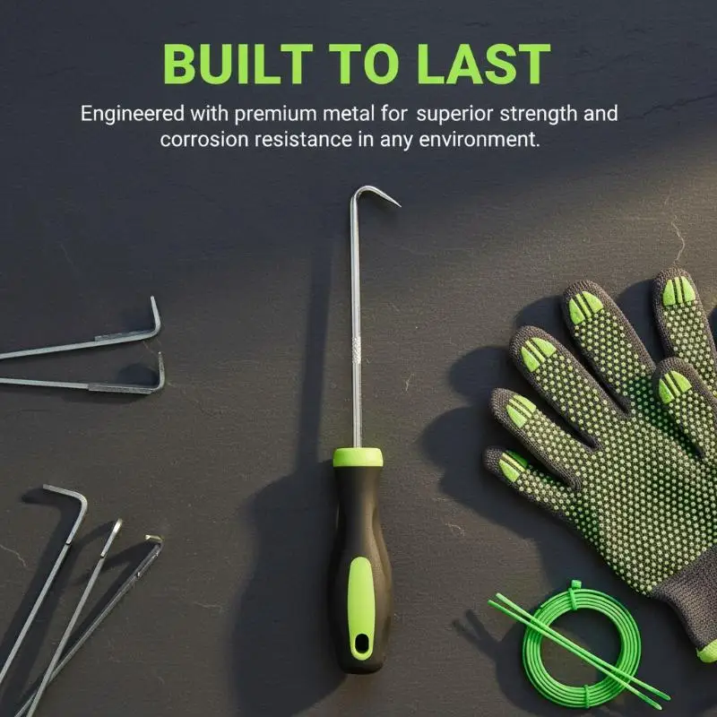 Iron U Shaped Hook Heavy Duty Garden Lawn Tool Multi Purpose Aerator for Soil Loosening and Easy Weeding