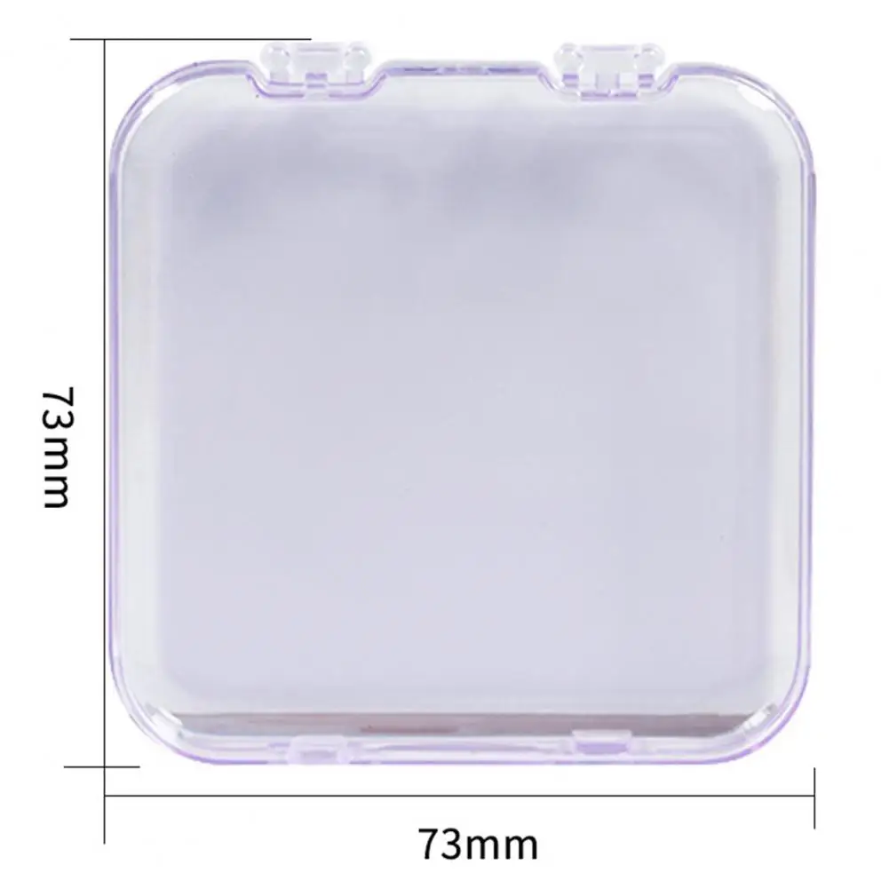 Travel Bag for Personal Care Items Multifunctional Transparent Plastic Storage Box for False Nails Jewelry Pills Mini Square