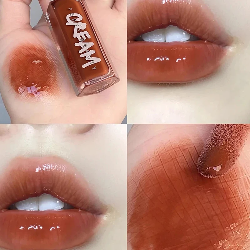 ファッションホットグロスボムクリームヒートハイシャインリップグロスグリッター保湿プランパー長持ちリキッドリップスティックリリーホットチェリー