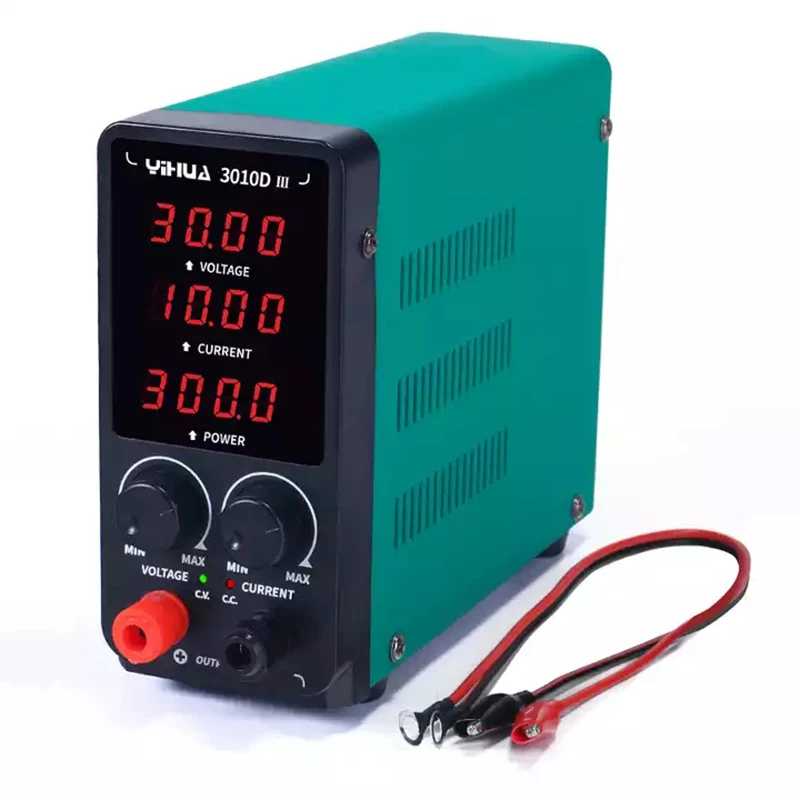 YIHUA 3010D-III 스위칭 DC 전원 공급 장치, 조정 가능한 30V 10A 5A 단일 출력 디지털 DC 전원 공급 장치