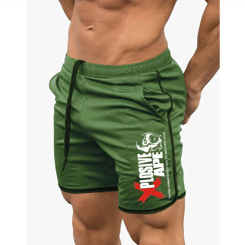 New Men Shorts Gym Fitnes Loose Shorts Running Sports Basketball Shorts Summer Quick-dry Short Pants Male Casual Beach Shorts