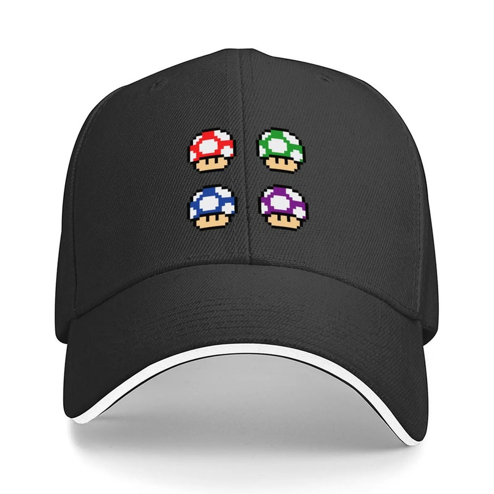 

1up mushrooms pack of 4 Baseball Cap Sun Hat For Children fashionable Beach Bag Luxury Brand Woman Hats Men's
