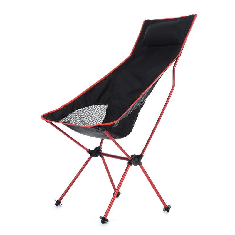 Portable Folding Camping Chair Long Leisure Back Beach Garden Chair Alloy