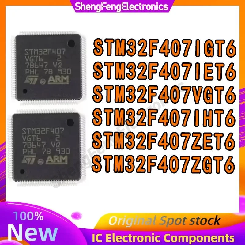 STM32F407ZET6 STM32F407ZGT6 STM32F407IGT6 STM32F407IET6 STM32F407IHT6 STM32F407VGT6 STM32F407 STM IC MCU Chip LQFP in stock