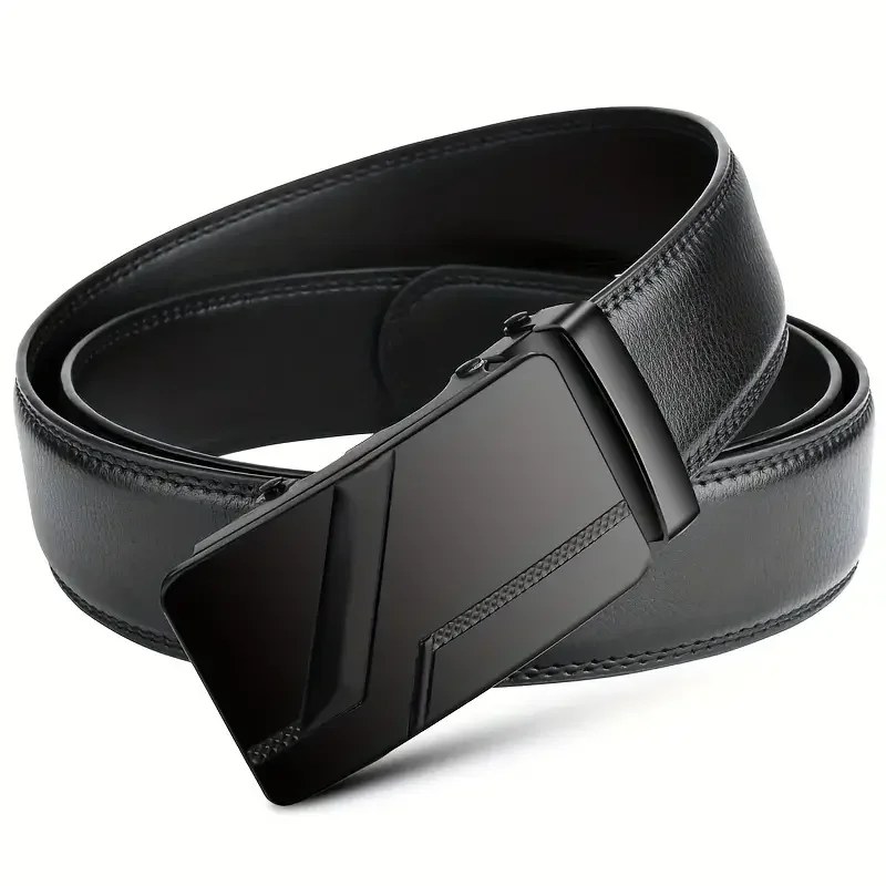Modischer Automatik-Gürtel in Übergröße 105-140 150 160 170cm Herren-Gürtel aus PU-Leder Taillengurte für Männer Jeans-Bund für Herren – Detail 12