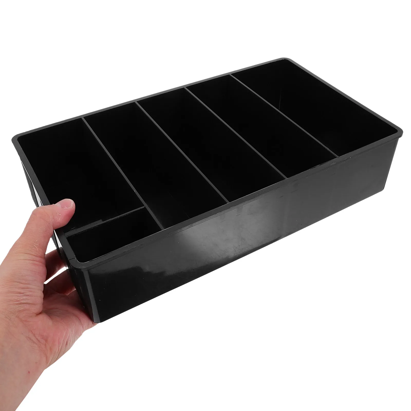 

Вертикальный денежный ящик-органайзер с несколькими отделениями для хранения наличности, монет и купюр для магазина, пекарни, супермаркета