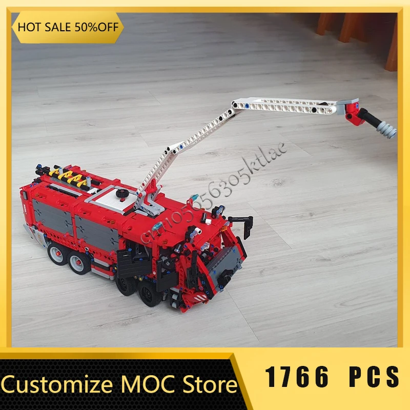 1766 قطعة سلسلة التكنولوجيا المطار مركبة نقل الحرائق MOC بنة نموذج الأطفال هدايا عيد الميلاد التعليمية لتقوم بها بنفسك مجموعة #4