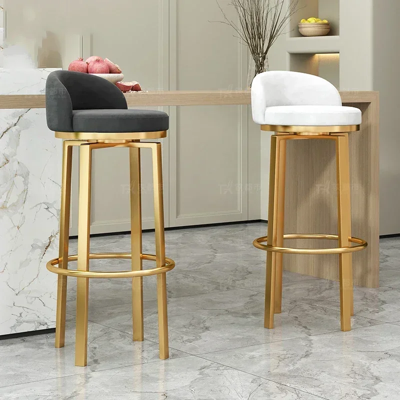 Nordic Vanity Height Chair Step Stool Swivel Bar High Kitchen Stools Banks Gaming Nordic Chairs Counter Home Reception Furniture