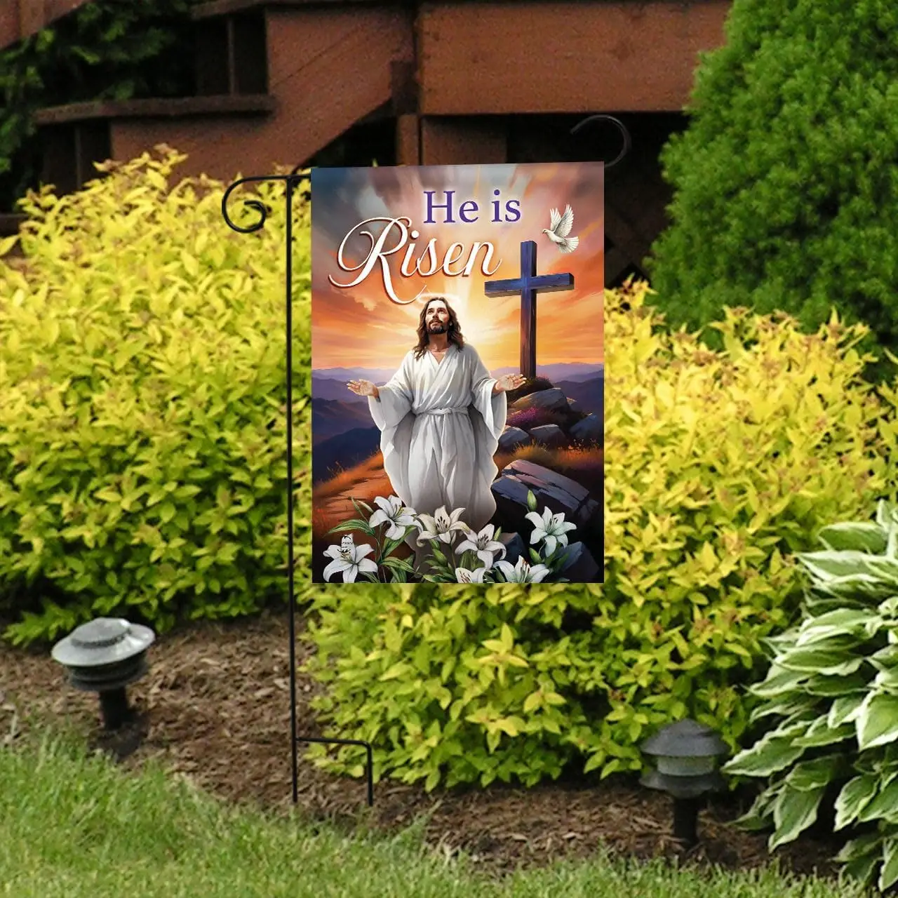 Briarwood Lane Jesus Is Risen Garden Flag ZZM