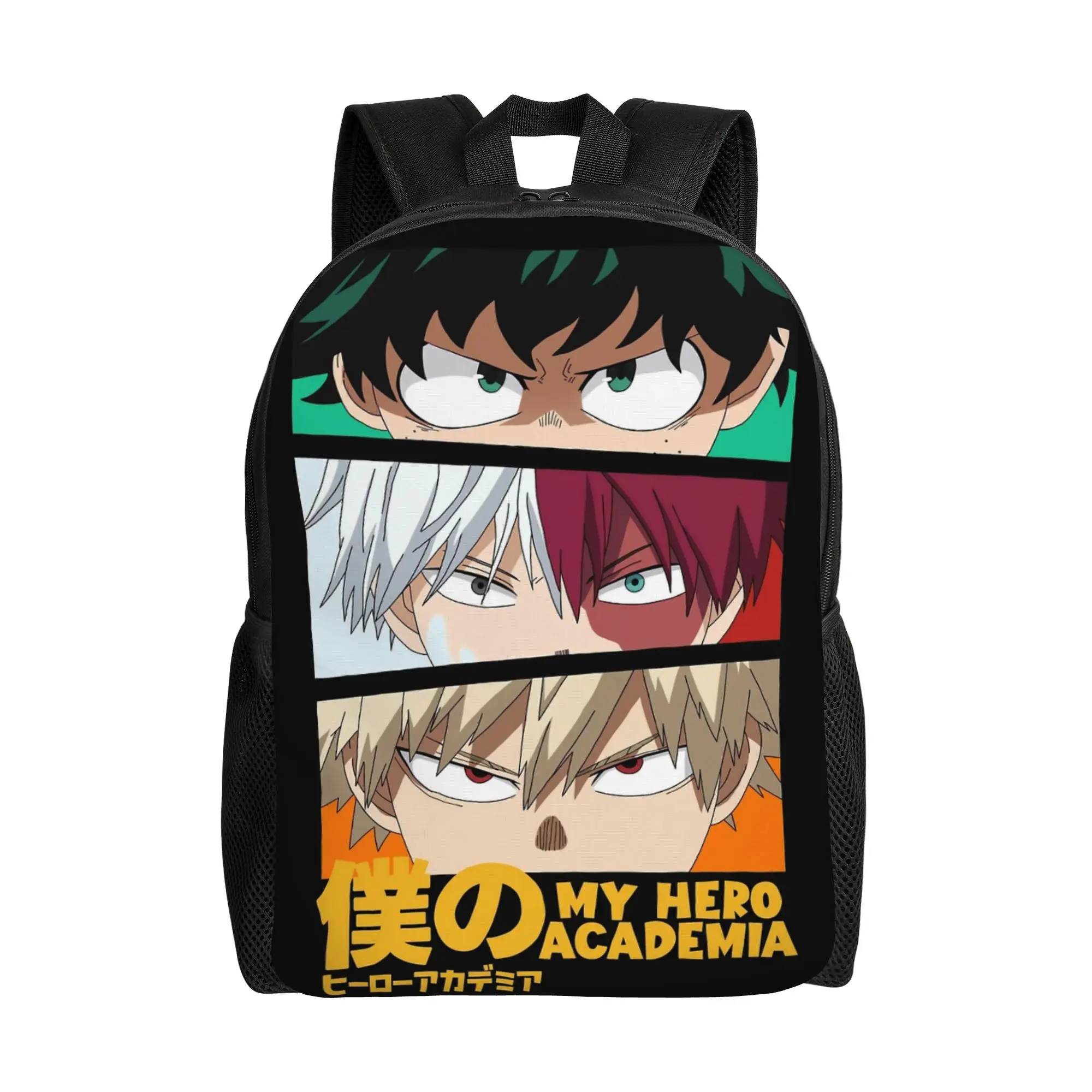 

Anime Hero Eyes My Hero Academia Backpack for Men Women Casual Student Work Daypack College Canvas Bags Durable