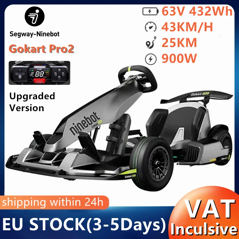 EU Stock Ninebot By Segway Gokart Pro 2 Upgraded Version 63V 432Wh Battery 43KM/H Speed Go Kart Electric Self Balance Scooter