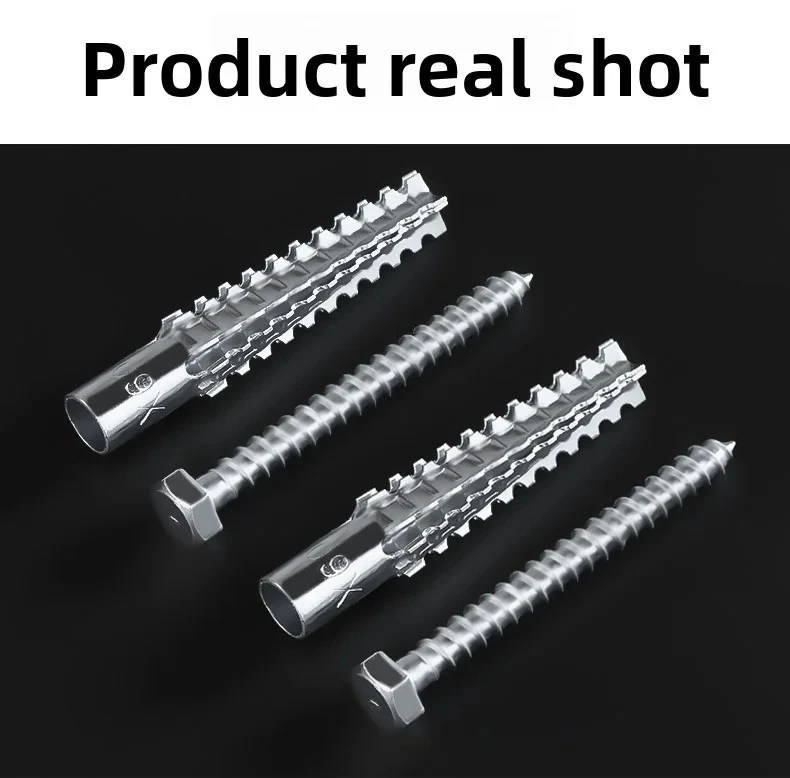 Hochleistungs Stahl Wandanker Set metallischer Expansionsrohr 6 8mm selbstschneidende Schrauben Bohrdübel für Hohlwände Schrauben und Befestigungselemente für Renovierungen Haus und Gewerbe sichere Befestigung an Gipsk – Detail 8