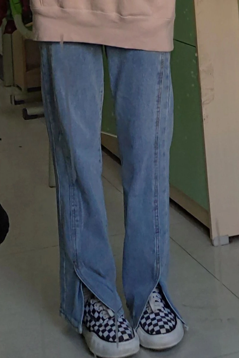 

High Waist Straight Leg Jeans Women's Spring Autumn Loose Fit plus Size Slimming Wide Leg Long Pants Korean Style Jeans