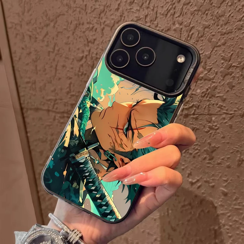 เคสโทรศัพท์ลายการ์ตูนวันพีซ ลูฟี่ โซโล สำหรับ Redmi Note 14 13 Pro Plus A5 A3 15 15C 14C 13C 14 13  แบบด้าน  IMD  แข็ง