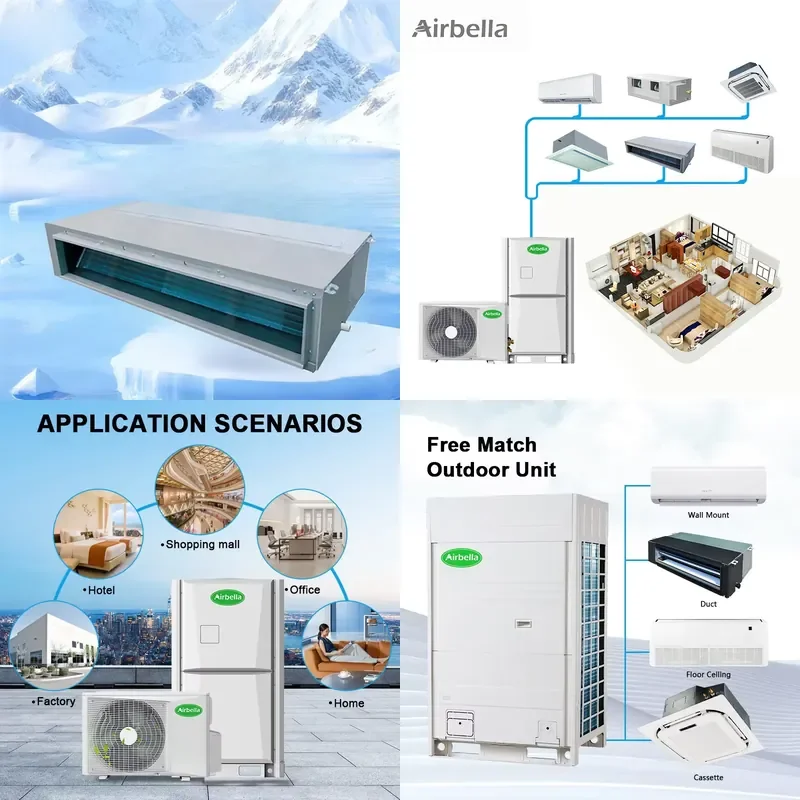 For Ceiling Concealed Duct Air Conditioner R410A 1N 60Hz Low Energy Consumption Split Duct Type Central AC Unit