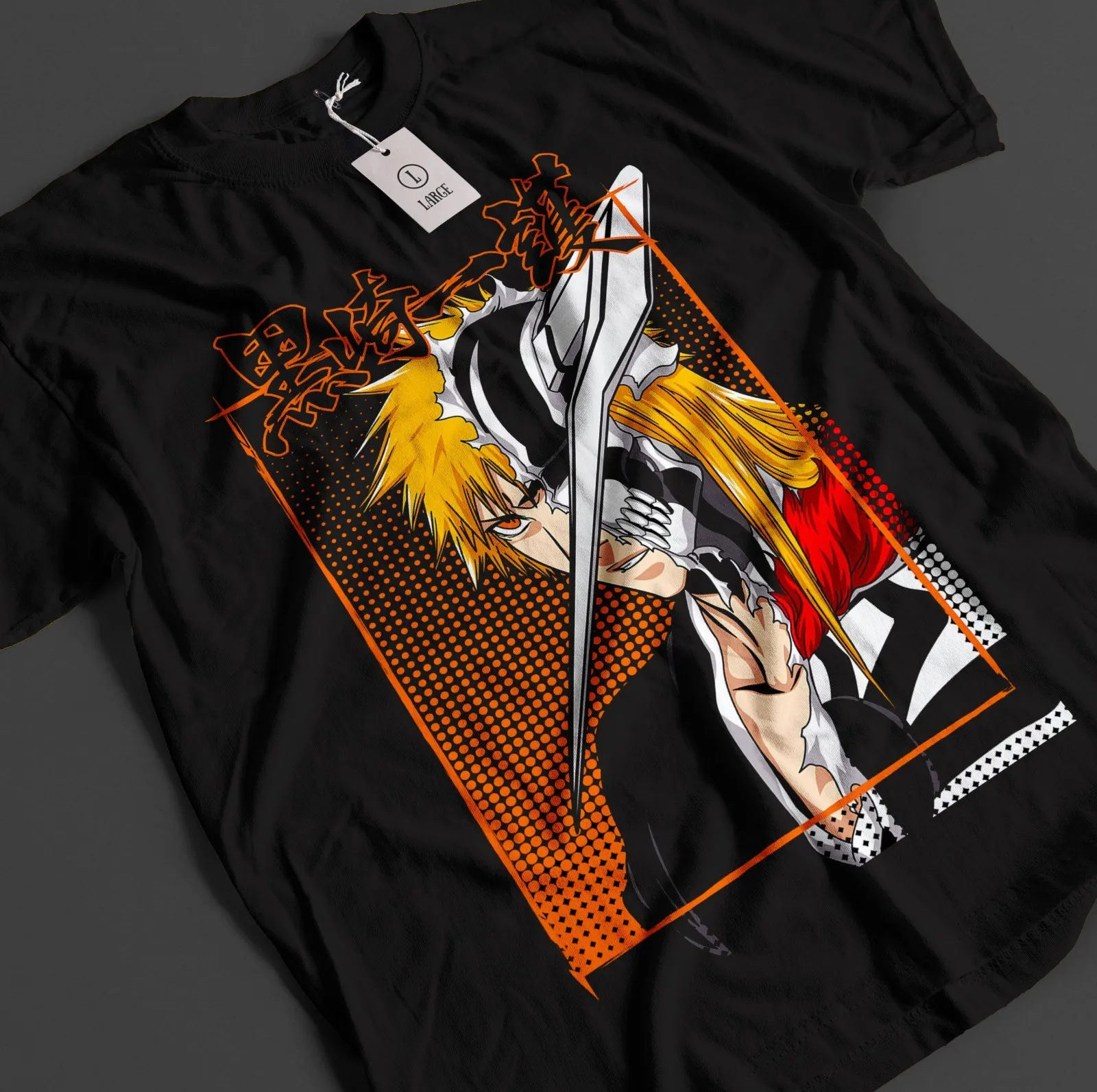 Bleach Anime Shirt Ichigo Bankai T-Shirt Byakuya Tshirt Aizen Zaraki Unisex Tee