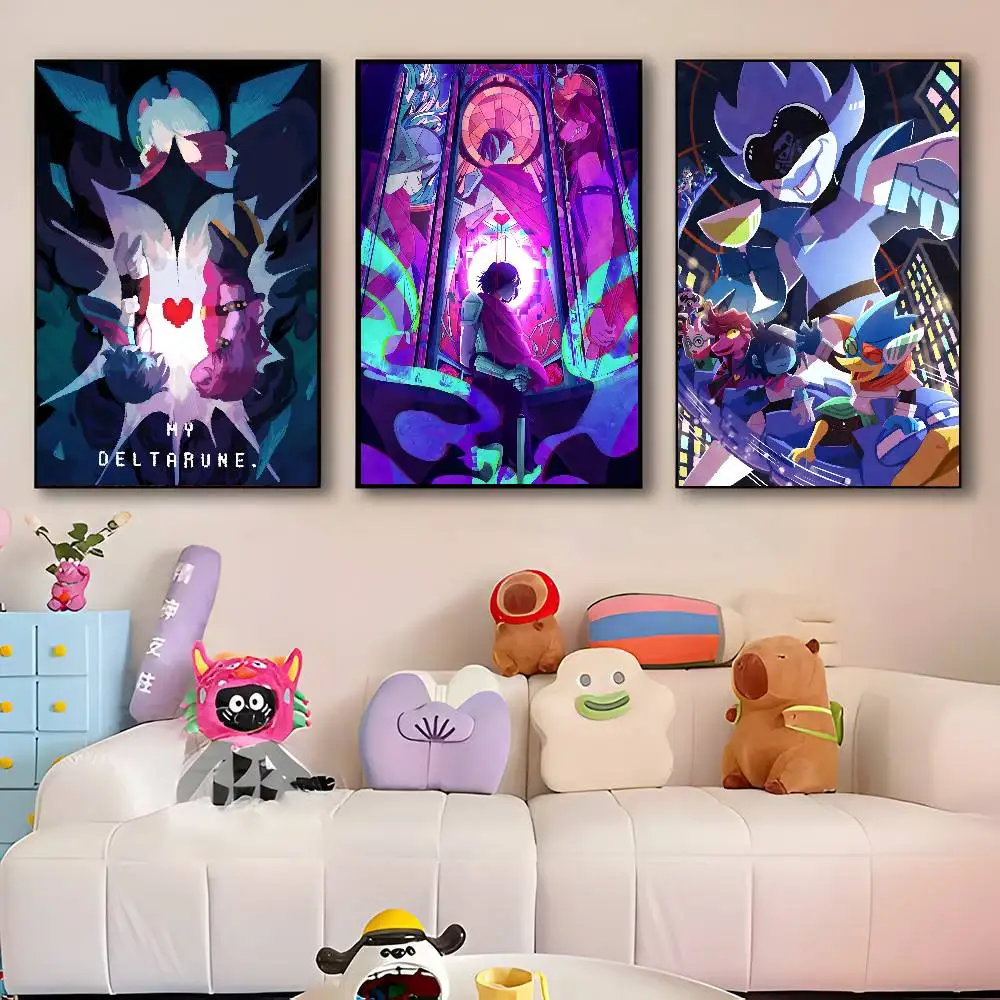Video Game Classic Cartoon D-Deltarune Anime Posters HD Print Vintage Wall Art Decor for Home Study Room view 2