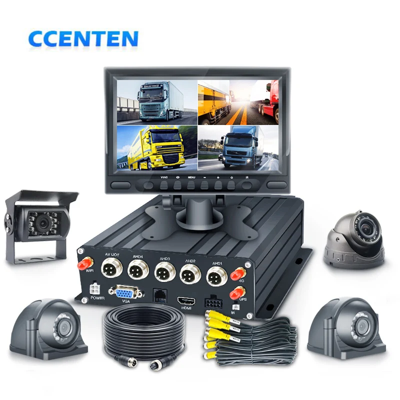 CCT Driving Recorder Truck Car Black Box H264 Gps 4g Mdvr 4ch Camera 1080p Vehicle Dvr Cmsv6 Fleet Management Ahd 4ch Mobile Dvr