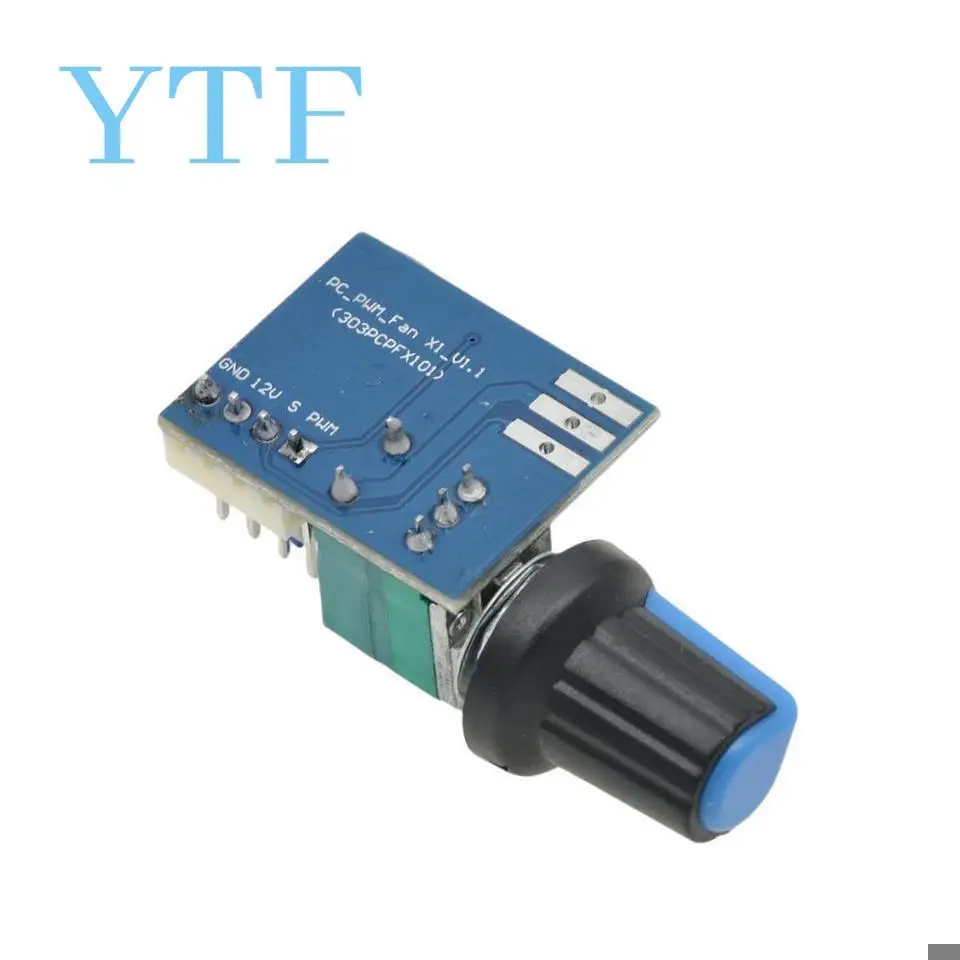 Fan Governor PWM Speed Controller 12V Single Channel 4 Pin Low Power Mute For Computer Case Fans