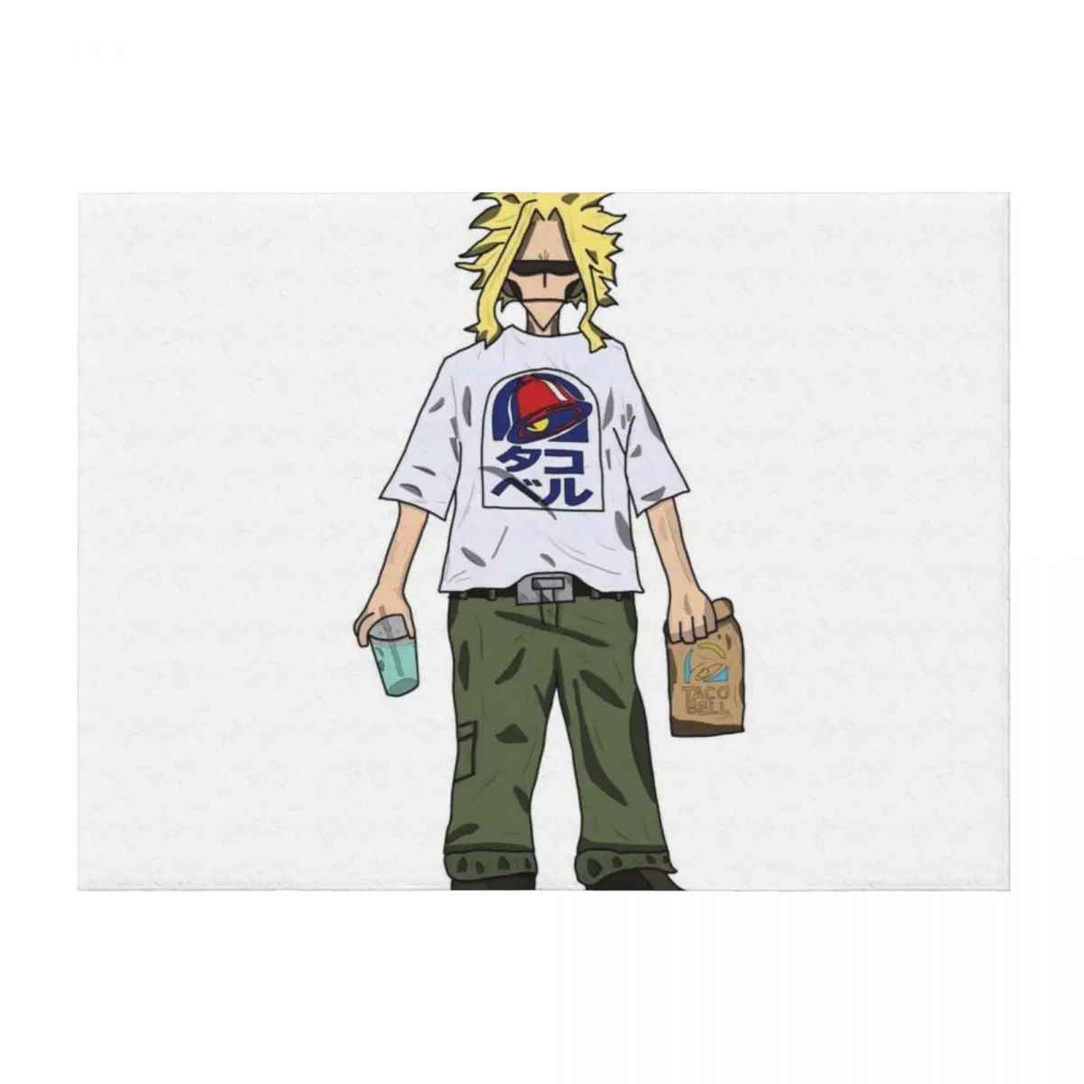 

Taco Bell All Might (True Form) Throw Blanket Vintage Summer Beddings valentine gift ideas manga Blankets
