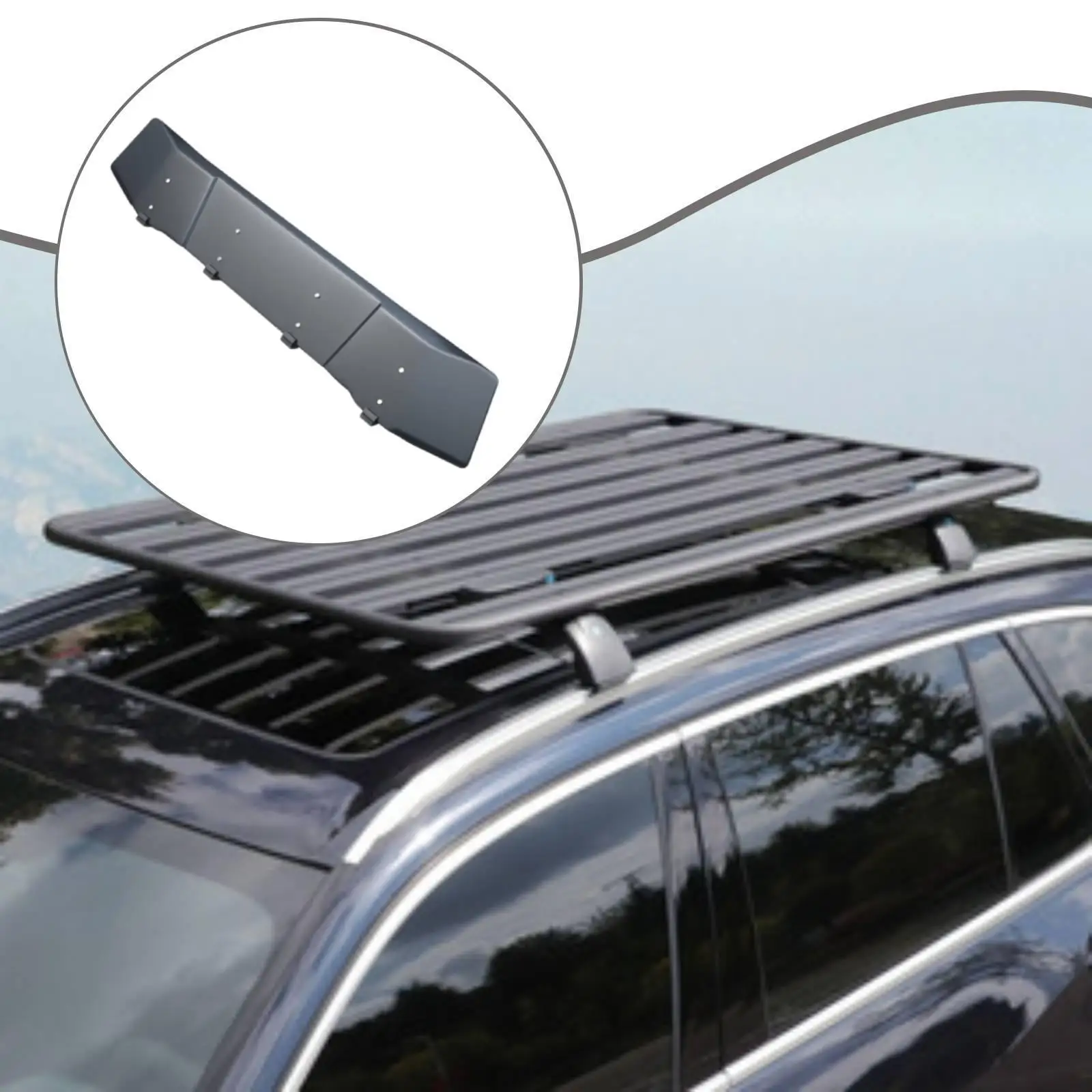 Roof Rack Wind Deflector Steel Fairing Universal Fit Reduces Wind Noise for Car Off-road Vehicles Roof Bars and Racks SUVs Cars