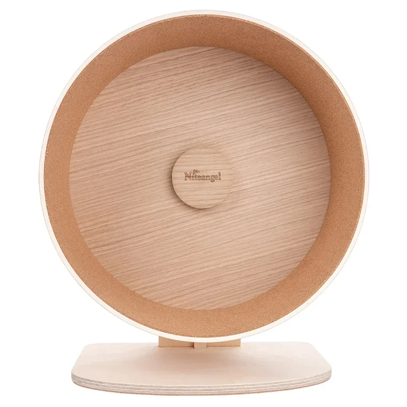 Wooden Running Hamster Djungarian Hamster Ultra-Quiet Wooden Running Wheel Oversized Cork Mat Running Wheel