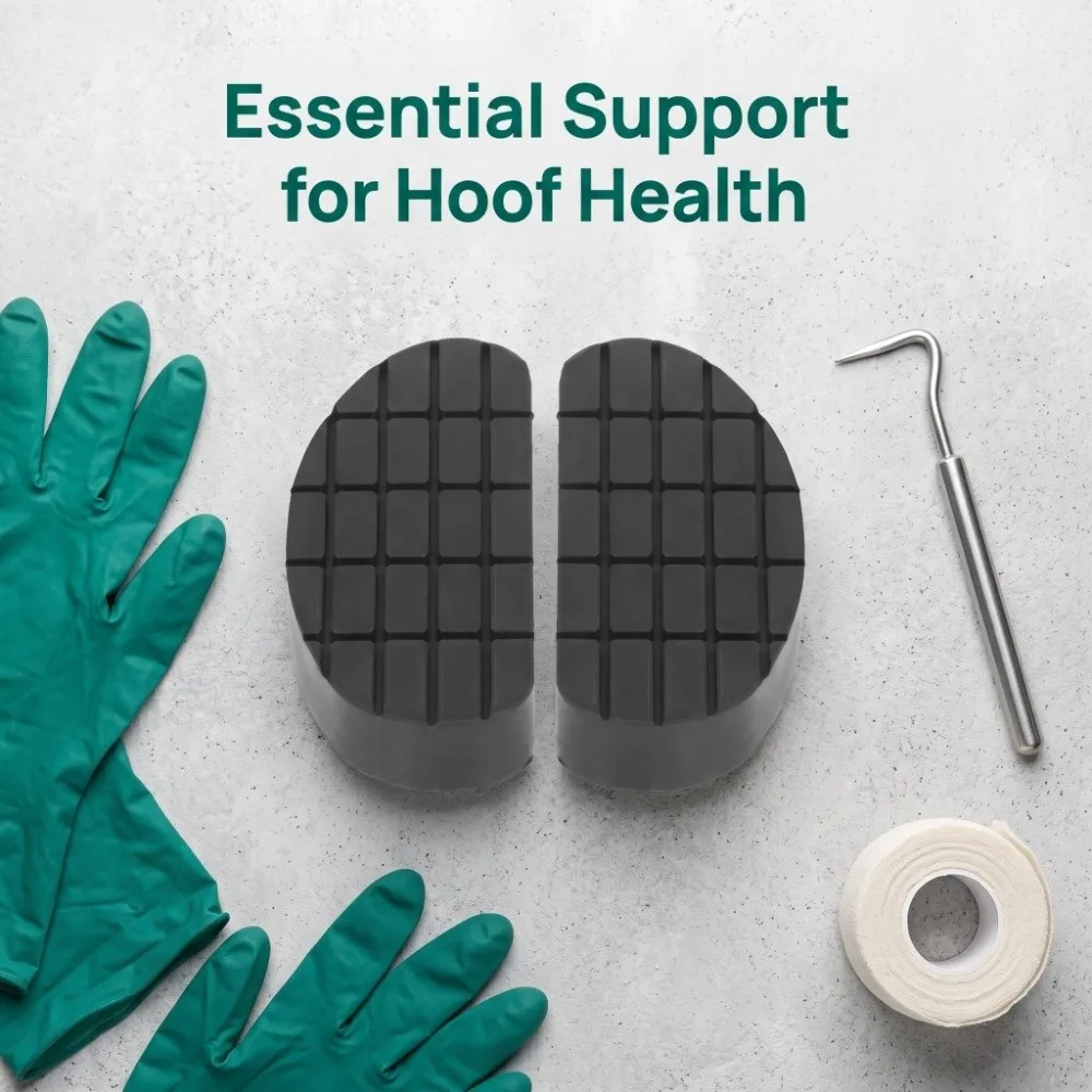 2pcs Easy Operation Soft Cow Hoof Pads Wearproof Adhesive Hoof Trimming Pads Rubber Comfortable Sole Rubber Hoof Cushion Pasture