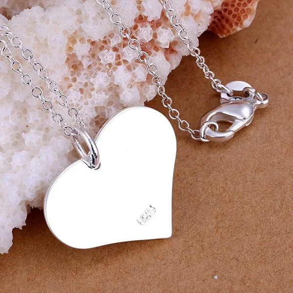 Silver color gorgeous Fashion charming popular exquisite cordate classic necklace hot selling luxury silver jewelry P143