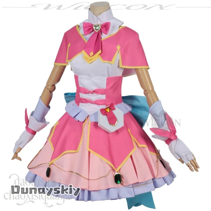 Kobayashi Mikuru Henshin Magical Girl Costume Kawaii Pink Dress Sweet Lolita Wigs Cos Anime Star Detecticeee Precure! Cosplay - view 4