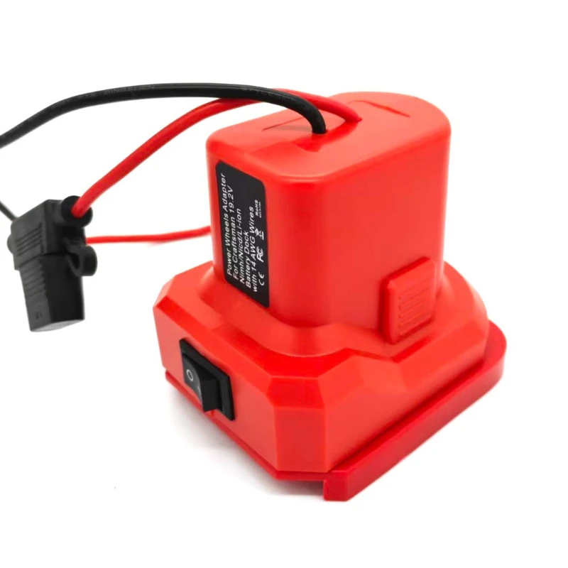 DIY Power Connector Portable Power Wheel Adapter Compatible with For Craftsman 19.2V/20V Batteries for Robots with 14 AWG Wire