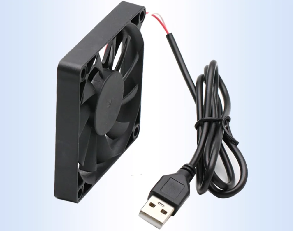 Охлаждающий вентилятор 70 мм, 5 В, 12 В, двухшаровой корпус компьютера, видеокарта, процессор, бесшумный USB-маршрутизатор, вентилятор 70x70x10 мм