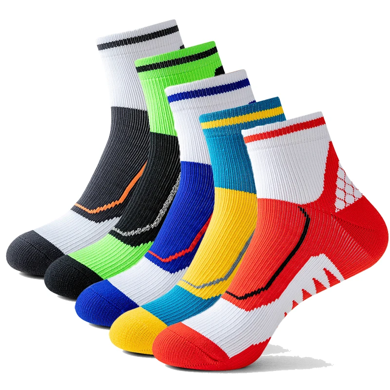 

Men Basketball Ankle Socks Professional Elite Sports Thickened Towel Bottom Mid-tube Compression Sweat-absorbing Non-slip SocK