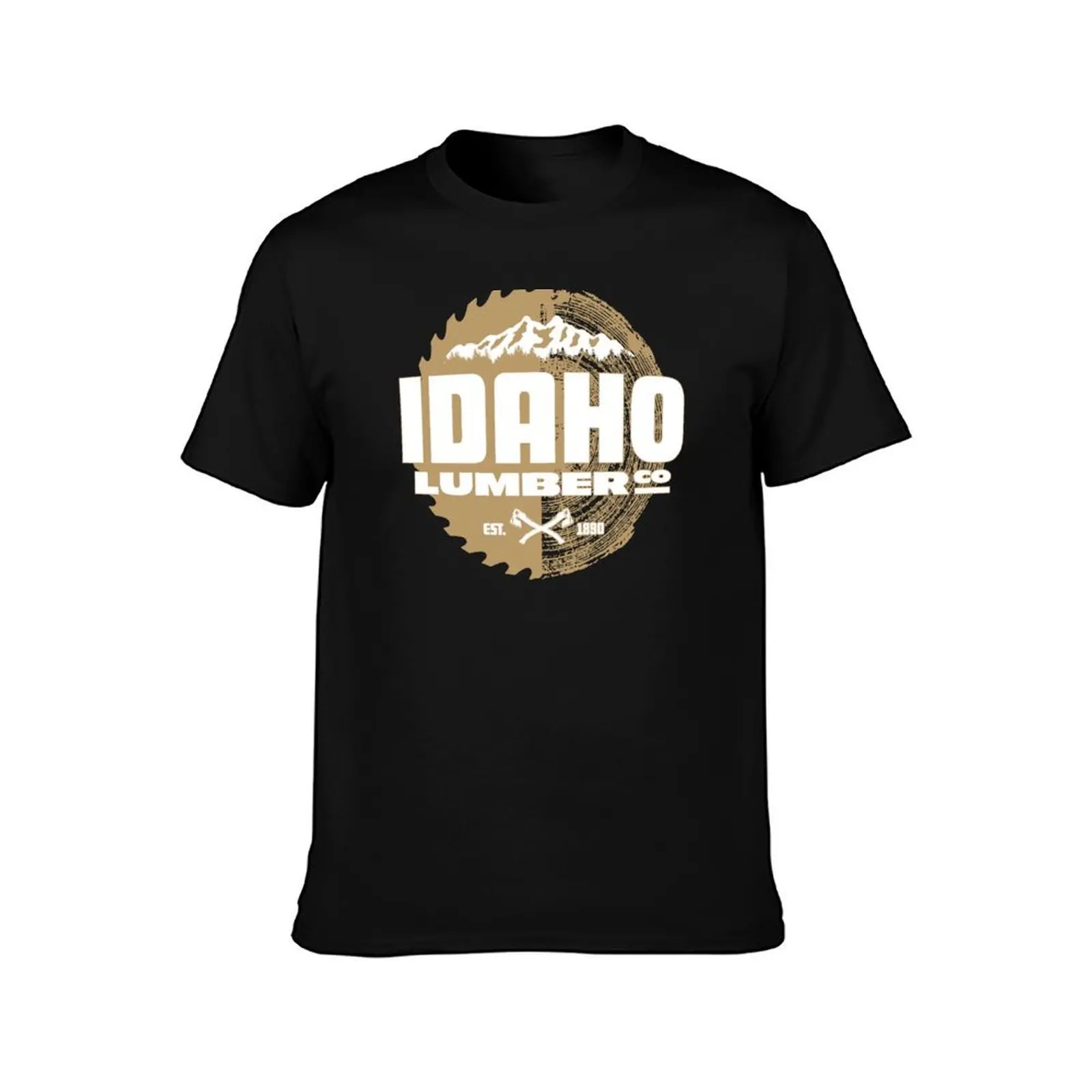 Idaho Lumber Company Logo Idaho Roots Idaho Logging T-Shirt, Summer Casual Cotton Tee, Oversized Streetwear Tops, 100% Cotton