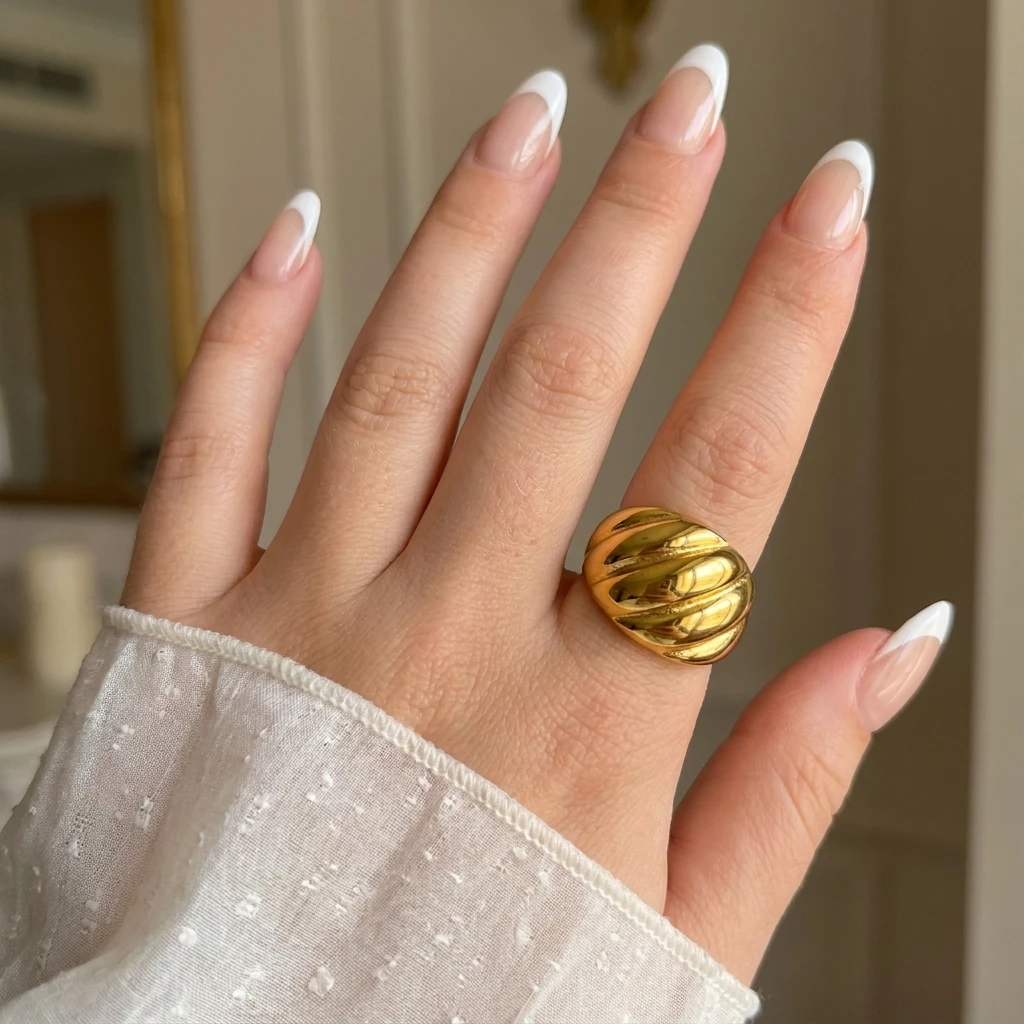 Einzigartige Edelstahl-Perlen-Blumenringe für Damen und Herren, Punk Hip-Hop Geometrische Unregelmäßige Fingerringe, Anlaufbeständiger Schmuck – Detail 4