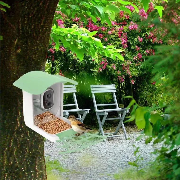 New Bird Feeder AI Smart Camera Outdoor Bird Watching Camera Recorder Motion Detection IP65 Cross Border