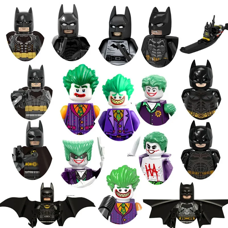 Décennie s de construction Super ForeJoker, Batman, Harley Quinn, briques d\'anime, poupées, mini figurines d\'action, cadeau à assembler