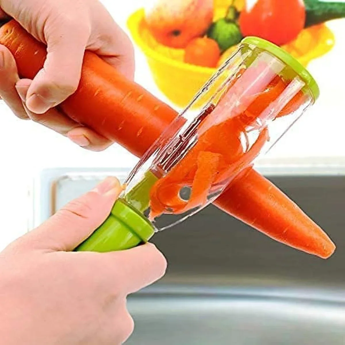 

1Piece of Peeler with container Stainless steel blade,Both fruits and vegetables are suitable