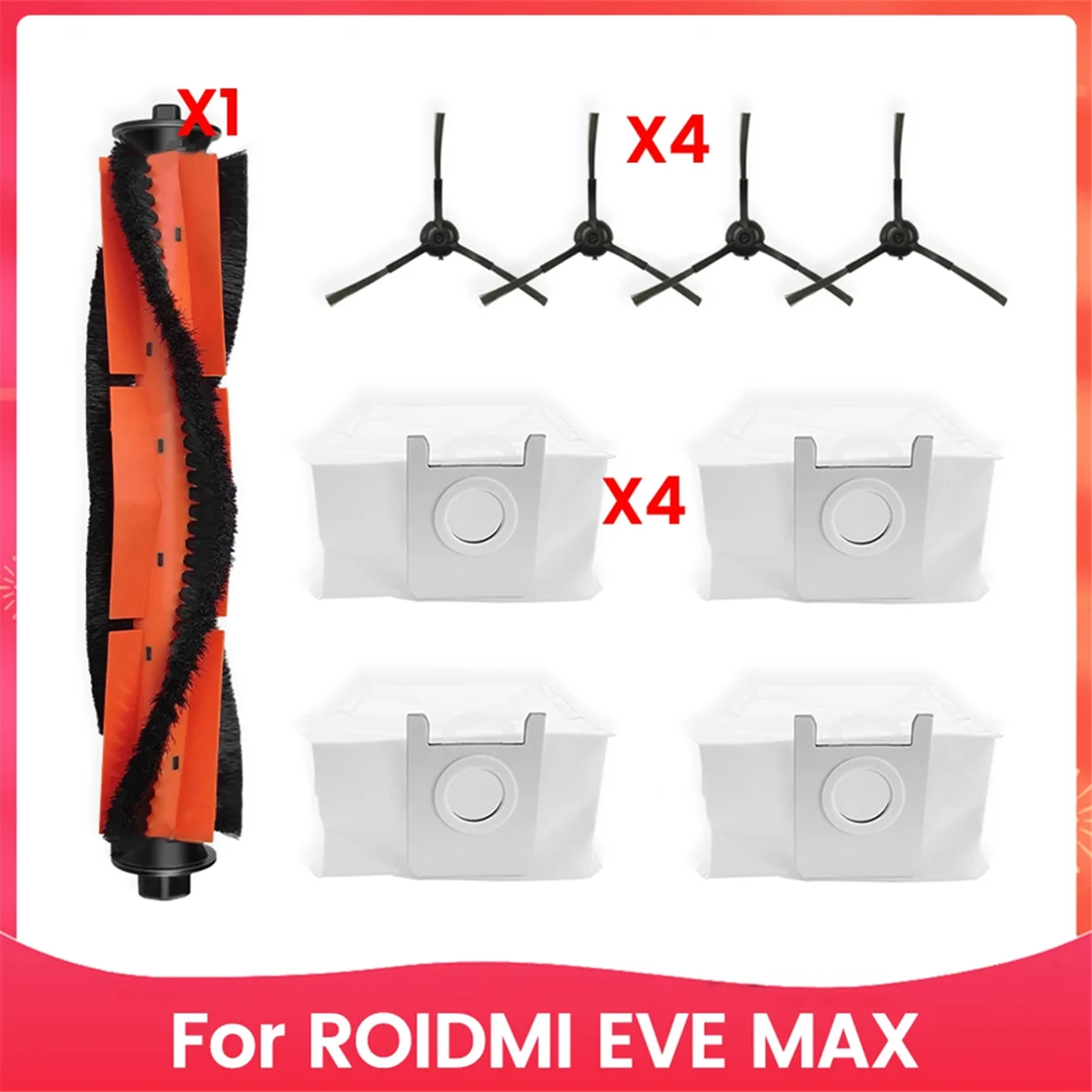BISMZ для ROIDMI EVE MAX, вакуумные детали, основной ролик, боковая щетка, мешки для пыли, аксессуары