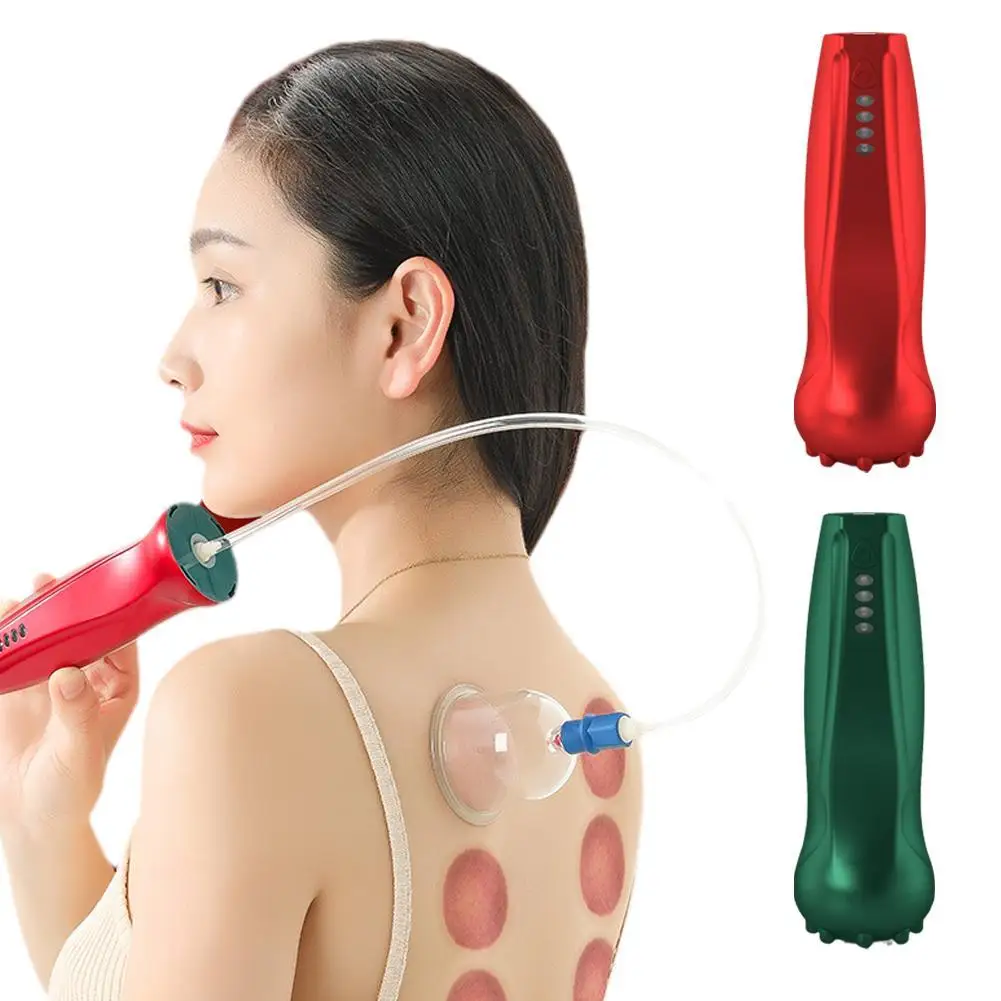 Multi-Function Household Cupping Massager Set, Dispositivo elétrico Cupping, Ventosa a Vácuo, Bomba, 6 latas, Cupping Massage Cups