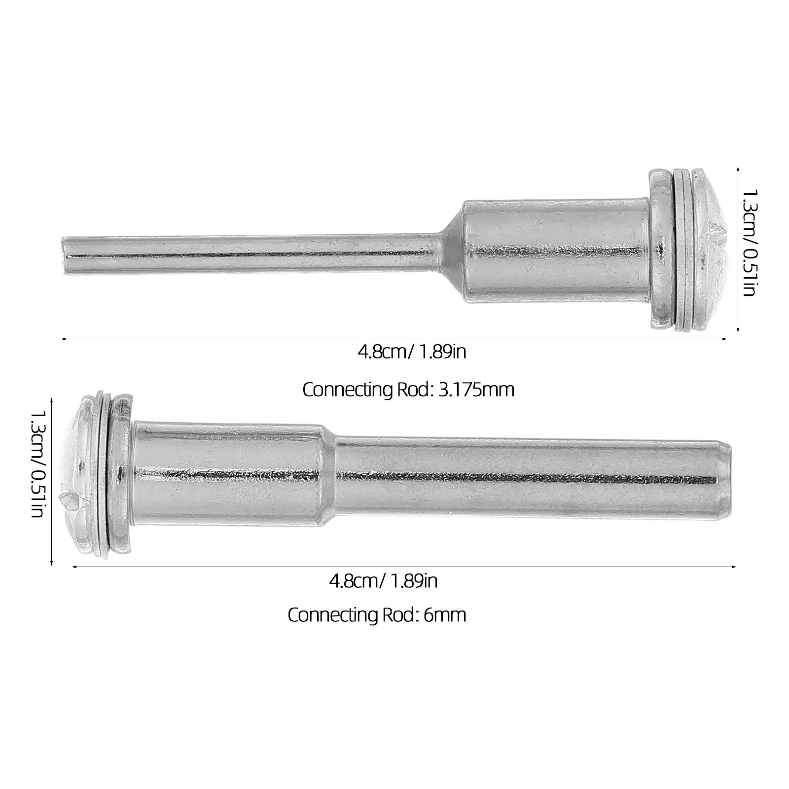 8Pcs Cut Off Wheel Mandrel Holder Screw Mandrel High Speed Steel Shaft for Rotary Tool Cutting Grinding Die Grinder Accessories